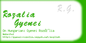 rozalia gyenei business card